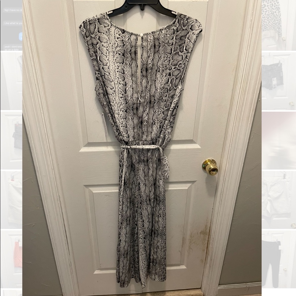 Womens Snakeskin Full Length Romper